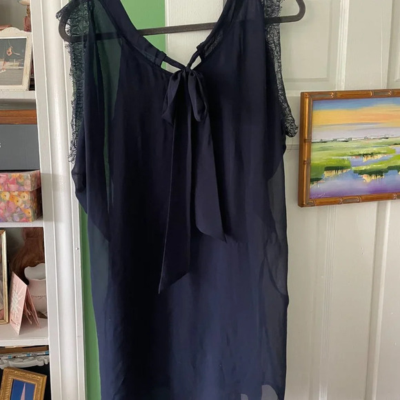Lost April Women's Navy Seeveless Dress Sz S - Picture 2 of 3